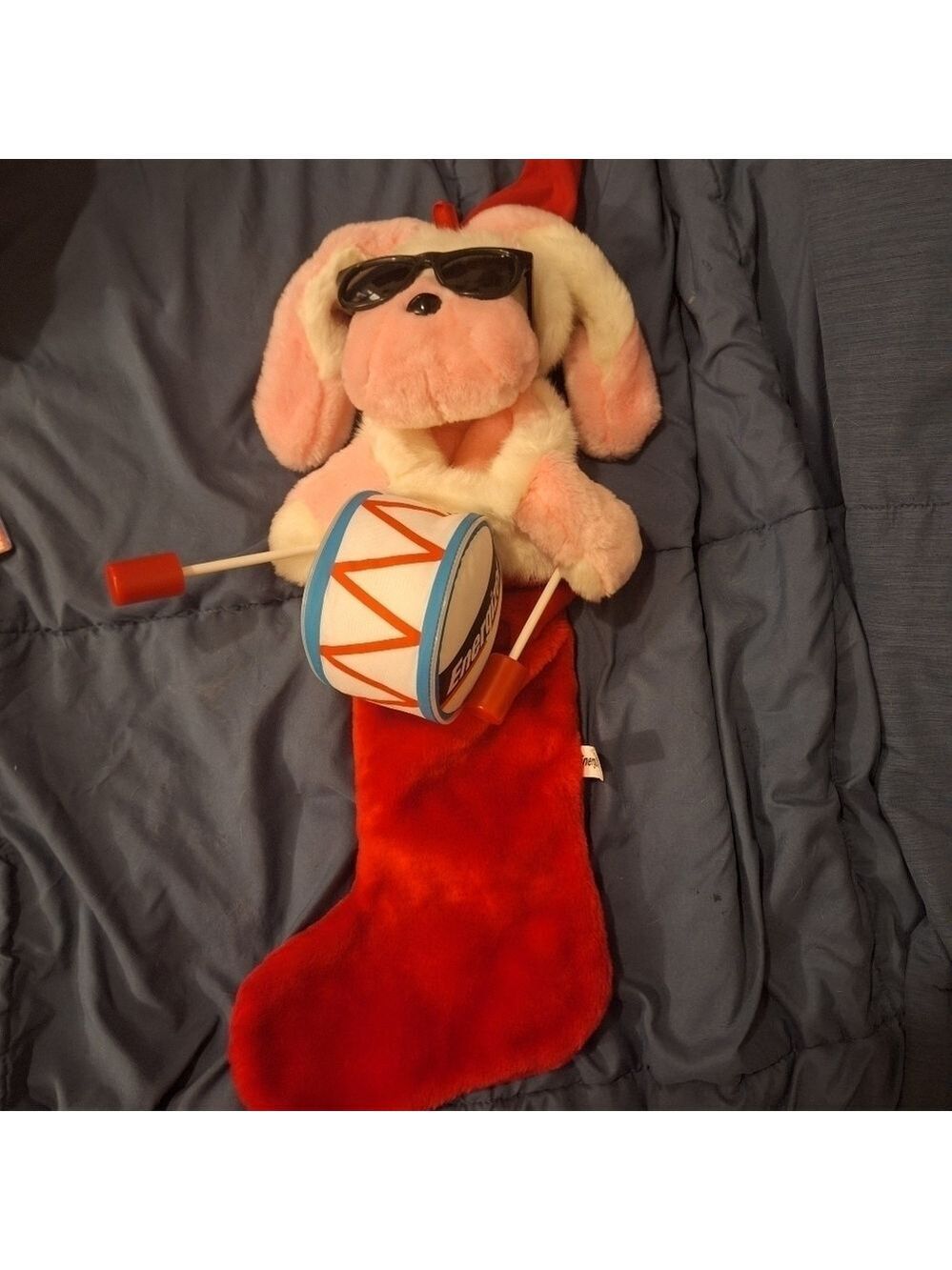 Vintage Energizer Bunny Christmas Stocking Regular Size
